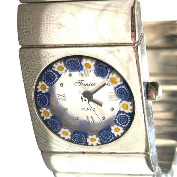 ANTICA MURRINA VENEZIANA Venice Blue Yellow Millefiori Ladies Cuff Watch - Picture 6 of 7